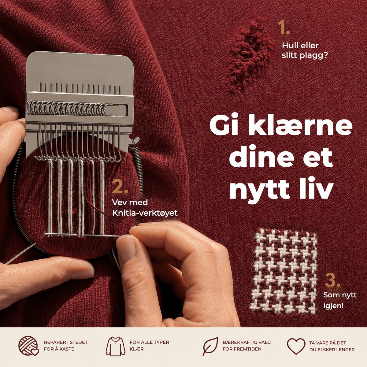 Knitla vevesett