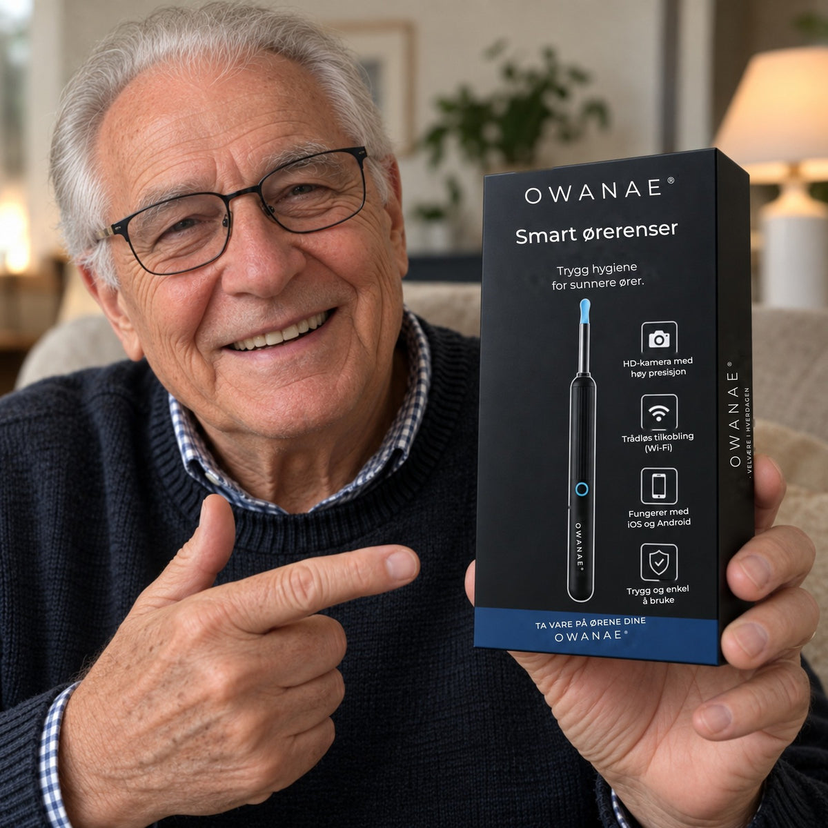 Fornøyd kunde med Owanae ørerenser