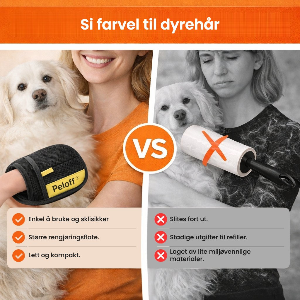 PelOff™-hanske mot dyrehår