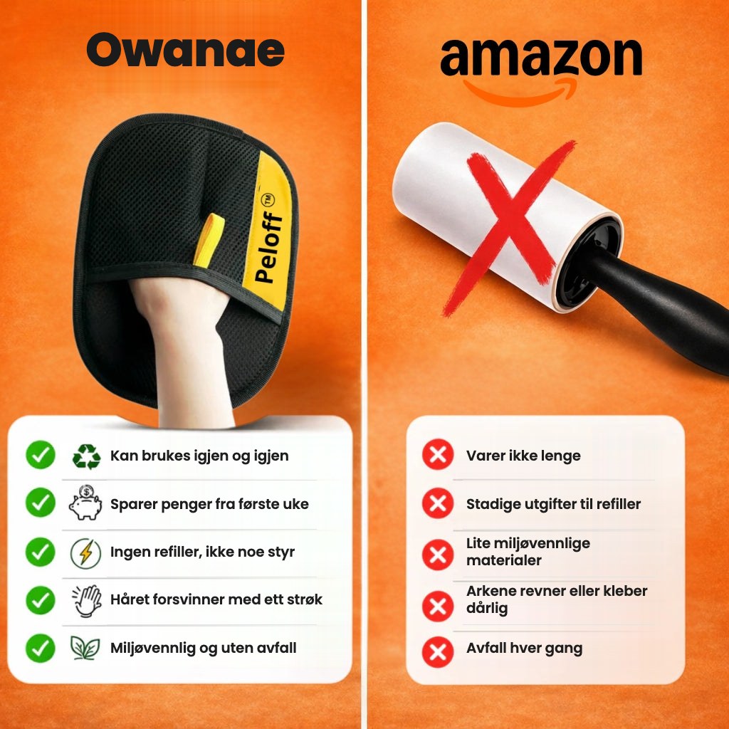 PelOff™-hanske mot dyrehår