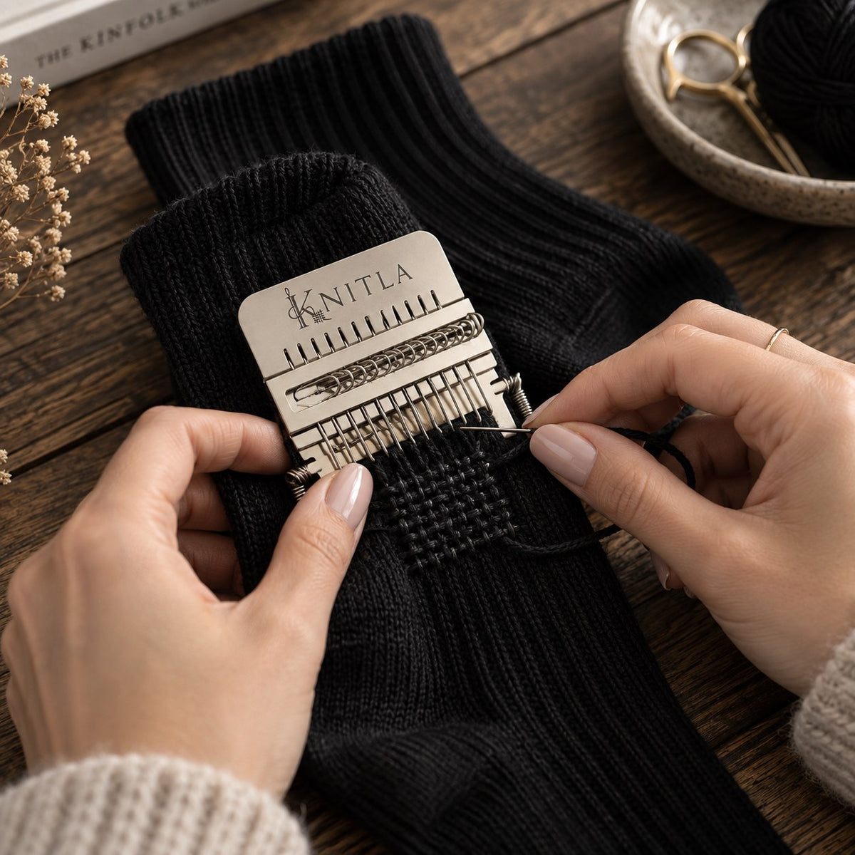Knitla vevesett