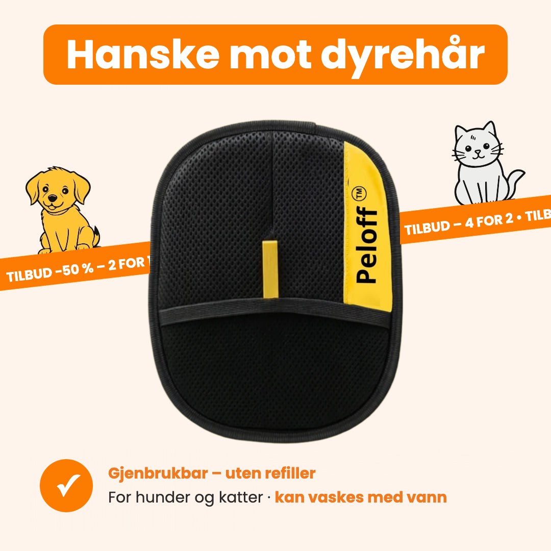 PelOff™-hanske mot dyrehår